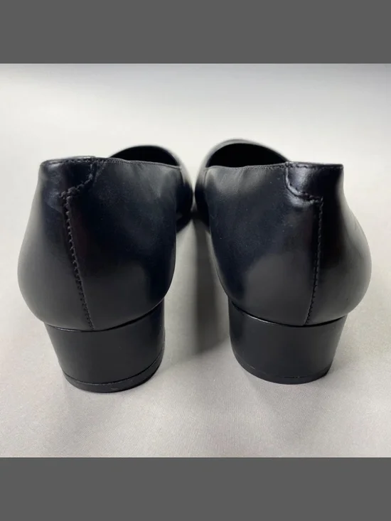 NEW Walking Cradles Shoes Womens 11 black leather block heels business classic - Picture 5 of 12